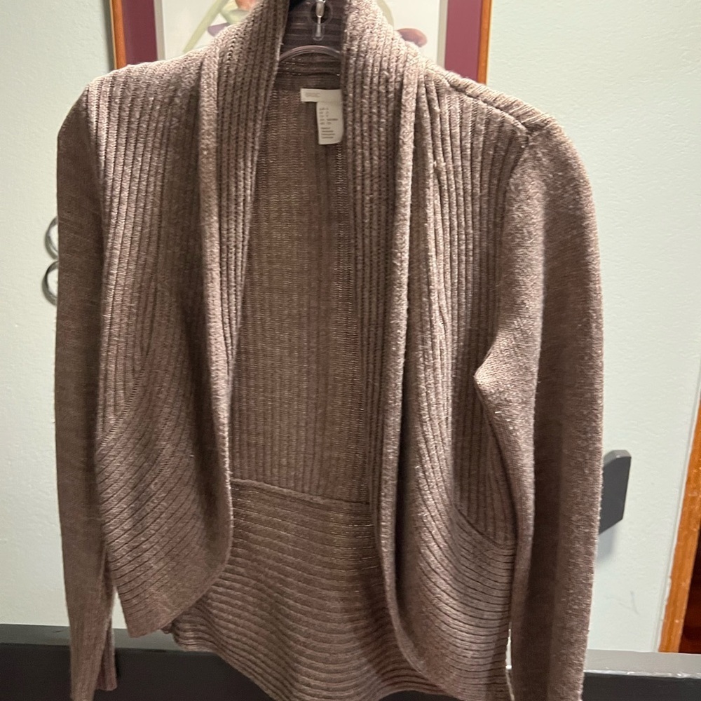 H&M Chocolate Ribbed Cardigan - Picture 5 of 5